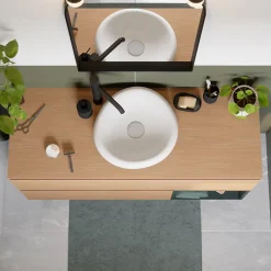 GoodHome Plan de toilette L.120 x l.45 x ép.18 cm effet chêne Kentia