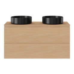 GoodHome Plan de toilette L.120 x l.45 x ép.18 cm effet chêne Kentia