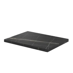 GoodHome Plan de toilette L.60 x l.45 x ép.2 cm effet marbre noir Cadélia