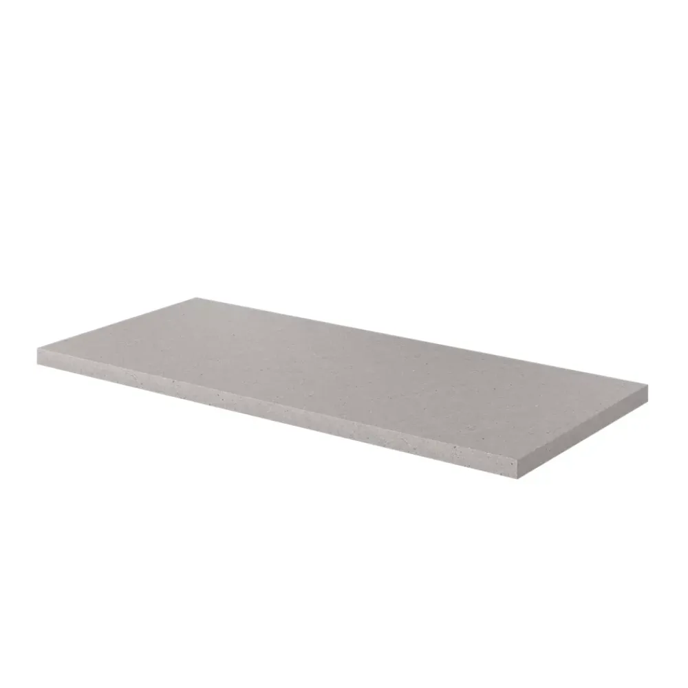 GoodHome Plan de toilette L.100 x l.45 x ép.2 cm, effet granite gris, Cadélia