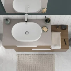 GoodHome Plan de toilette L.100 x l.45 x ép.2 cm, effet granite gris, Cadélia