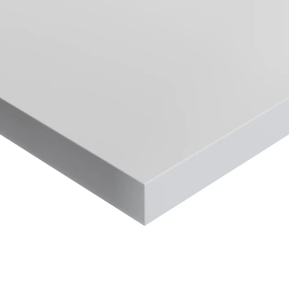 GoodHome Plan de toilette L.80 x l.45 x ép.1,8 cm, blanc mat, Kentia