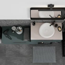 Plan De Travail Buanderie|Plan De Travail Salle De Bains|GoodHome Plan de toilette L.140 x l.45 x ép.1,8 cm beige cachemire Kentia