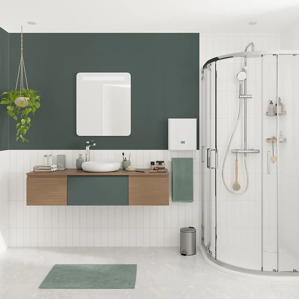 Plan De Travail Buanderie|Plan De Travail Salle De Bains|GoodHome Plan de toilette L.140 x l.45 x ép.1,8 cm effet noyer Kentia