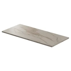 Plan De Travail Buanderie|Plan De Travail Salle De Bains|GoodHome Plan de toilette L.100 x l.45 x ép.2 cm effet marbre beige Cadélia