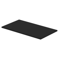 Plan De Travail Buanderie|Plan De Travail Salle De Bains|GoodHome Plan de toilette L.80 x l.45 x ép.18 cm noir mat Kentia