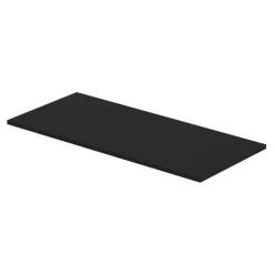 GoodHome Plan de toilette L.100 x l.45 x ép.1,8 cm, noir mat, Kentia