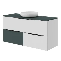 Plan De Travail Buanderie|Plan De Travail Salle De Bains|GoodHome Plan de toilette L.120 x l.45 x ép.18 cm vert forêt mat Kentia