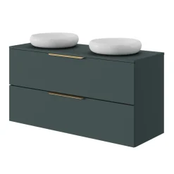 Plan De Travail Buanderie|Plan De Travail Salle De Bains|GoodHome Plan de toilette L.120 x l.45 x ép.18 cm vert forêt mat Kentia