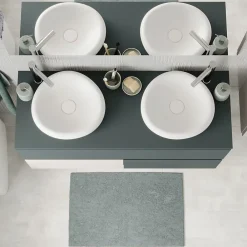 Plan De Travail Buanderie|Plan De Travail Salle De Bains|GoodHome Plan de toilette L.120 x l.45 x ép.18 cm vert forêt mat Kentia