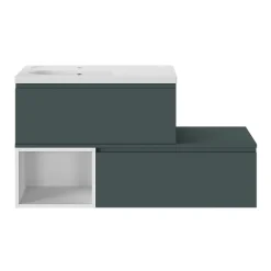 Plan De Travail Buanderie|Plan De Travail Salle De Bains|GoodHome Plan de toilette L.120 x l.45 x ép.18 cm vert forêt mat Kentia
