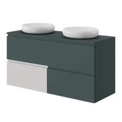 Plan De Travail Buanderie|Plan De Travail Salle De Bains|GoodHome Plan de toilette L.120 x l.45 x ép.18 cm vert forêt mat Kentia