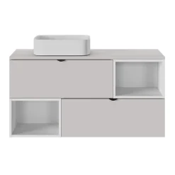 Plan De Travail Buanderie|Plan De Travail Salle De Bains|GoodHome Plan de toilette L.120 x l.45 x ép.1,8 cm beige cachemire Kentia
