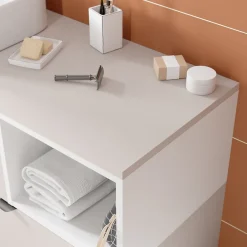 Plan De Travail Buanderie|Plan De Travail Salle De Bains|GoodHome Plan de toilette L.120 x l.45 x ép.1,8 cm beige cachemire Kentia