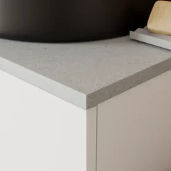 GoodHome Plan de toilette L.60 x l.45 x ép.2 cm, effet granite gris, Cadélia