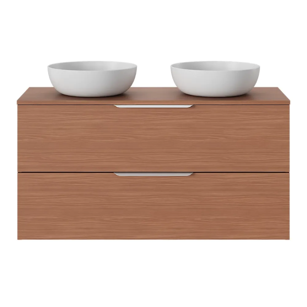 GoodHome Plan de toilette L.120 x l.45 x ép.18 cm effet noyer Kentia