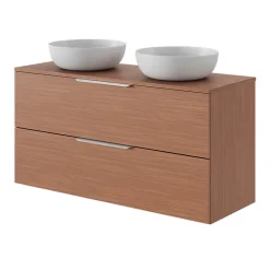 GoodHome Plan de toilette L.120 x l.45 x ép.18 cm effet noyer Kentia