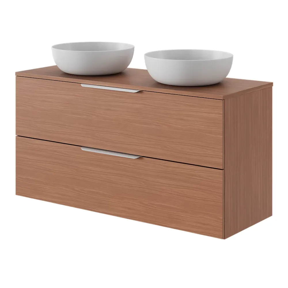 GoodHome Plan de toilette L.120 x l.45 x ép.18 cm effet noyer Kentia