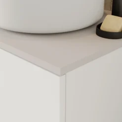 GoodHome Plan de toilette L.60 x l.45 x ép.1,8 cm, beige cachemire, Kentia