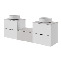 GoodHome Plan de toilette L.60 x l.45 x ép.1,8 cm, beige cachemire, Kentia
