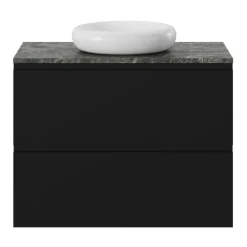 GoodHome Plan de toilette L.100 x l.45 x ép.2 cm effet marbre vert Cadélia