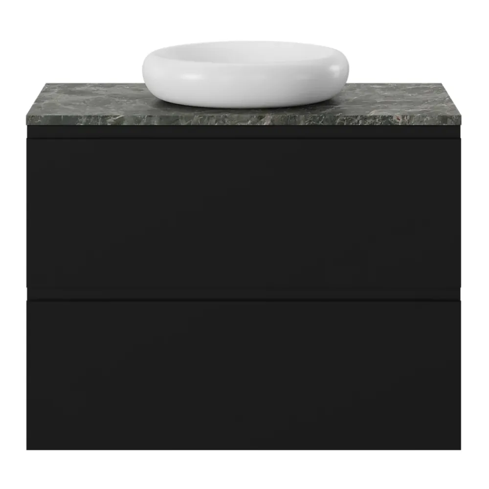 GoodHome Plan de toilette L.100 x l.45 x ép.2 cm effet marbre vert Cadélia
