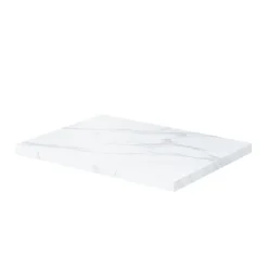 Plan De Travail Buanderie|Plan De Travail Salle De Bains|GoodHome Plan de toilette L.60 x l.45 x ép.2 cm, effet marbre blanc, Cadélia