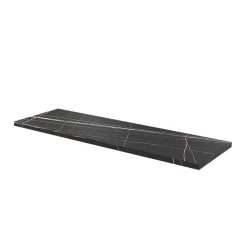 GoodHome Plan de toilette L.140 x l.45 x ép.2 cm effet marbre noir Cadélia