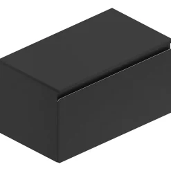 Ipiemme SRL Plan de toilette noir mat L.90 x l.51,5 x ép.2 cm, Pura+