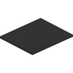 Ipiemme SRL Plan de toilette noir mat L.60 x l.51,5 x ép.2 cm, Pura+