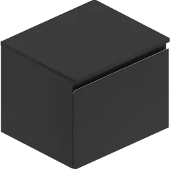 Ipiemme SRL Plan de toilette noir mat L.60 x l.51,5 x ép.2 cm, Pura+