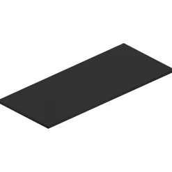 Ipiemme SRL Plan de toilette noir mat L.120 x l.51,5 x ép.2 cm, Pura+