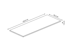 Plan De Travail Buanderie|GoodHome Plan de toilette placage chêne L.120 x 45 cm Kabayan
