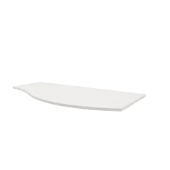 Plan de toilette pour vasque à poser version droite Vague blanc brillant 103,1 cm