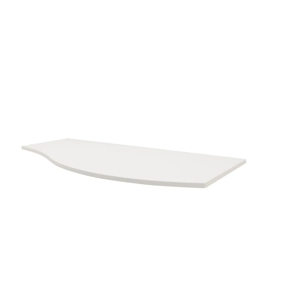 Plan de toilette pour vasque à poser version droite Vague blanc brillant 103,1 cm