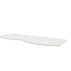 Plan De Travail Buanderie|Plan De Travail Salle De Bains| Plan de toilette pour vasque à poser Vague blanc mat 137,8 cm
