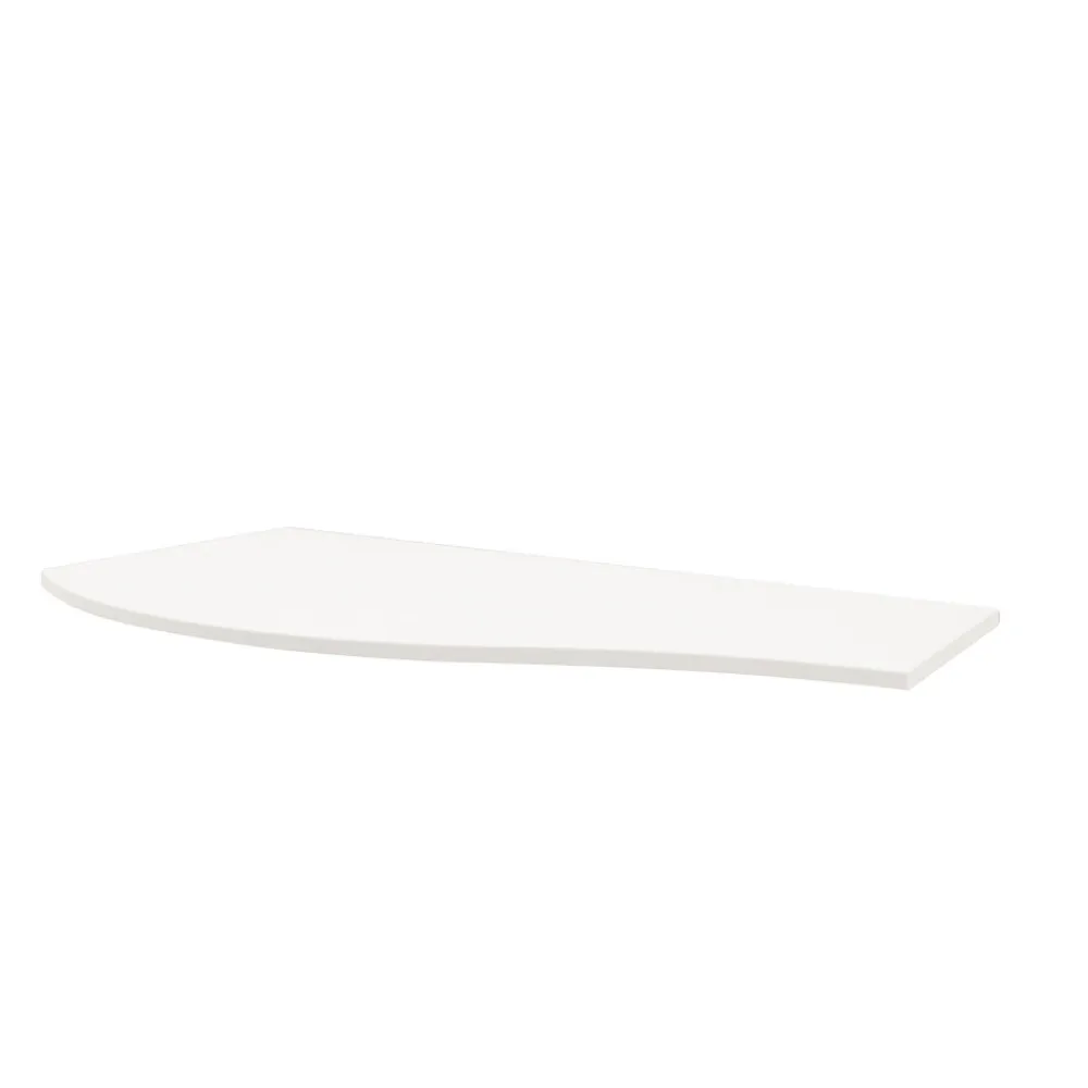 Plan de toilette pour vasque à poser version gauche Vague blanc brillant 103,1 cm