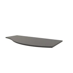 Plan de toilette pour vasque à poser version gauche Vague anthracite brillant 103,1 cm