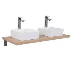 Mob-In Plan de toilette suspendu 120cm WILL avec équerres invisibles