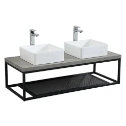 Mob-In Plan de toilette suspendu WILL -Ep. 3,8cm L120cm + structure métal