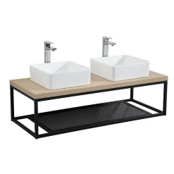 Mob-In Plan de toilette suspendu WILL -Ep. 3,8cm L120cm + structure métal