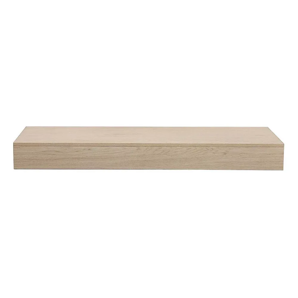 Etagère Salle De Bains|Mob-In Plan de toilette suspendu pour vasque WILL - 120 cm - Ep. 12 cm - Décor Chêne