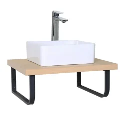 Mob-In Plan de toilette suspendu seul - WILL - 60 cm - Ep. 3,8 cm