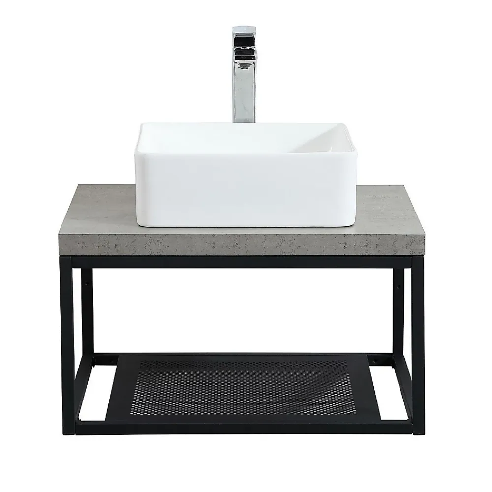 Etagère Salle De Bains|Mob-In Plan de toilette suspendu WILL -Ep. 3,8cm L60cm + structure métal