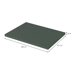 Plan De Travail Buanderie|GoodHome Plan de toilette vert mat L.60,4 x l.45,2 x ép.2,8 cm, Perma