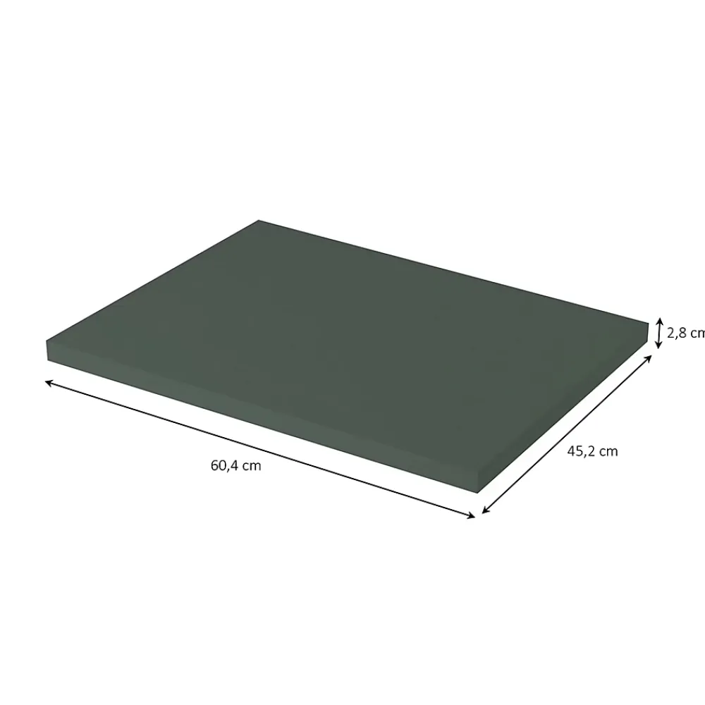 Plan De Travail Buanderie|GoodHome Plan de toilette vert mat L.60,4 x l.45,2 x ép.2,8 cm, Perma