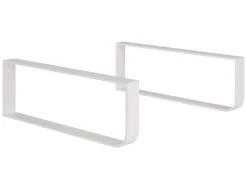 T-Bath Plan de toilette 61x49x3 cm hydrofuge placage frêne naturel avec supports blancs