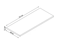 Plan De Travail Salle De Bains|T-Bath Plan de toilette 121x49x3 cm hydrofuge placage frêne naturel