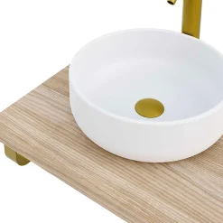 T-Bath Plan de toilette 121x49x3 cm hydrofuge placage orme naturel