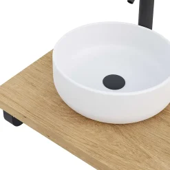 T-Bath Plan de toilette 121x49x3 cm hydrofuge placage chêne naturel